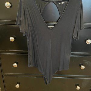 Abercrombie & Fitch Soft A&F Drapey Flutter-Sleeve Bodysuit - Size XL